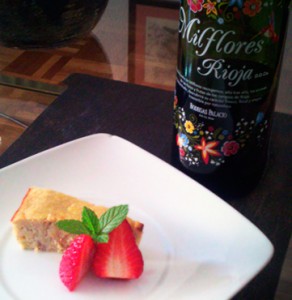 Maridaje Milflores tinto 2013 y Tarta de plátano y queso